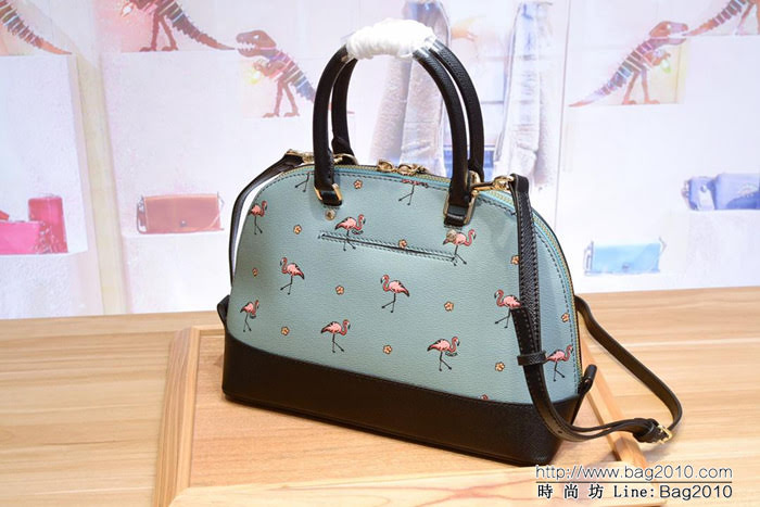 COACH蔻馳 專櫃同步 火烈鳥貝殼包 頂級品質 進口原單手掌紋牛皮 手提肩背包  Chz1401